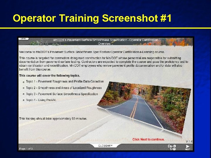 Operator Training Screenshot #1 