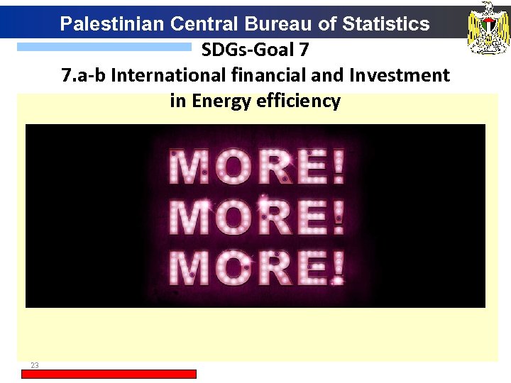 Palestinian Central Bureau of Statistics SDGs-Goal 7 7. a-b International financial and Investment in