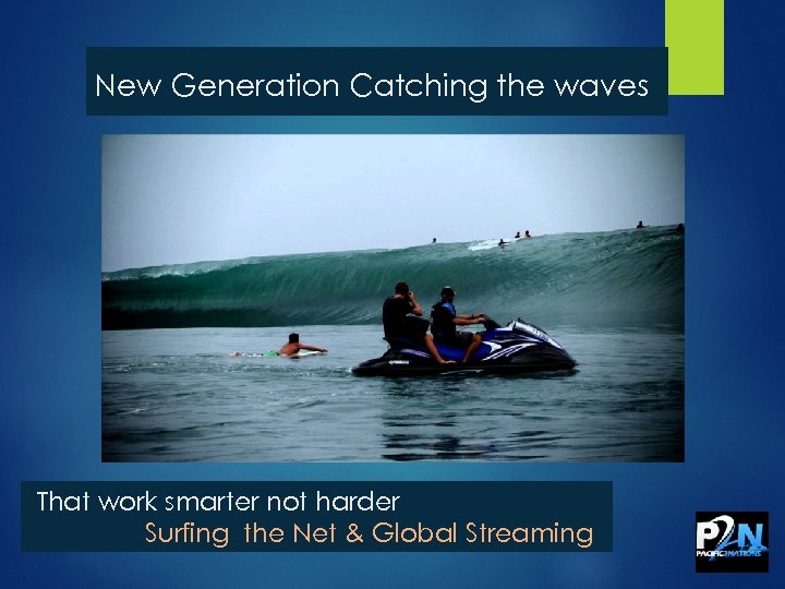 New Generation Catching the waves That work smarter not harder Surfing the Net &