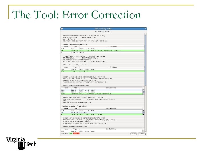 The Tool: Error Correction 