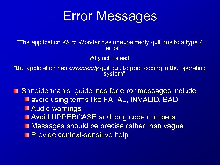 Error Messages “The application Word Wonder has unexpectedly quit due to a type 2