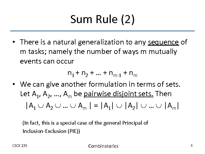 Combinatorics Section 5 1 5 6 7 5