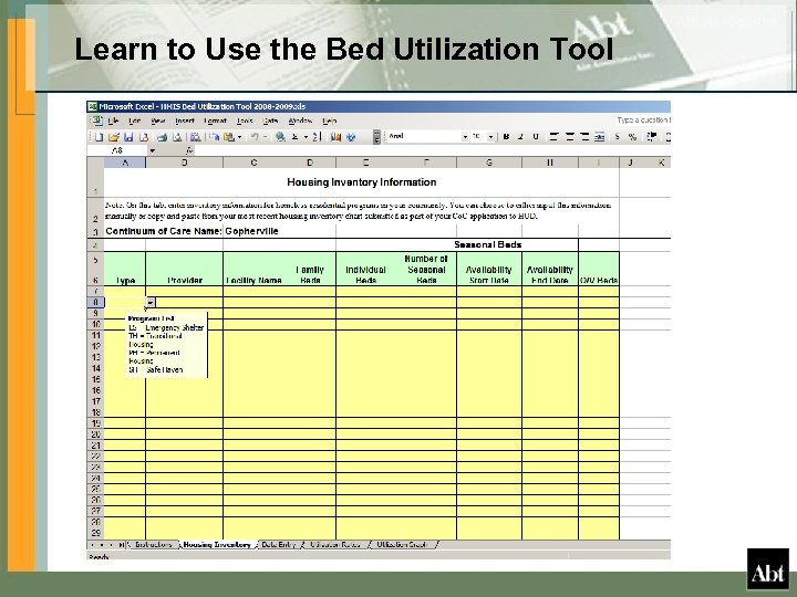 Learn to Use the Bed Utilization Tool 