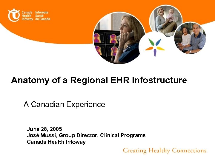 Anatomy of a Regional EHR Infostructure A Canadian Experience June 28, 2005 José Mussi,