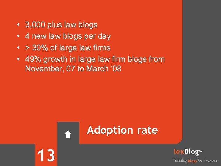 • • 3, 000 plus law blogs 4 new law blogs per day