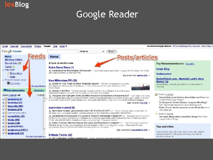 lex. Blog Google Reader 