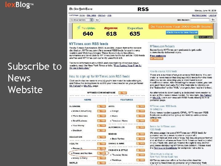 lex. Blog TM Subscribe to News Website 