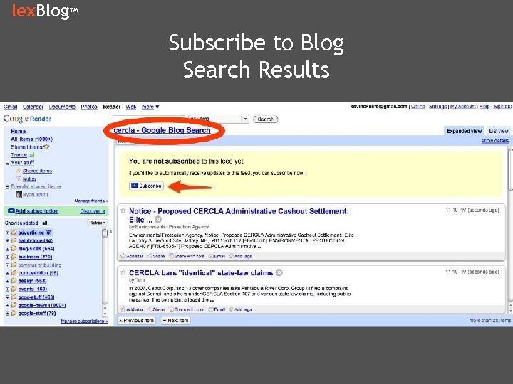 lex. Blog TM Subscribe to Blog Search Results 