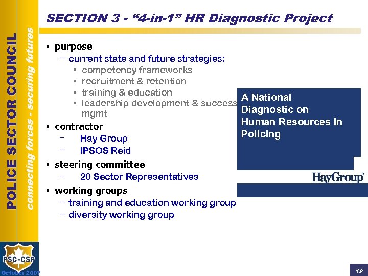 connecting forces - securing futures POLICE SECTOR COUNCIL SECTION 3 - “ 4 -in-1”