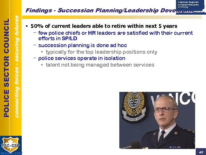 A National Diagnostic on Human Resources in Policing connecting forces - securing futures POLICE