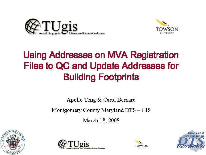 Using Addresses on MVA Registration Files to QC and Update Addresses for Building Footprints