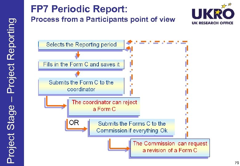 Project Stage – Project Reporting FP 7 Periodic Report: Process from a Participants point