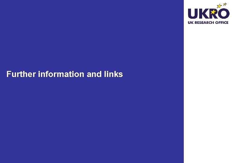 Further information and links 