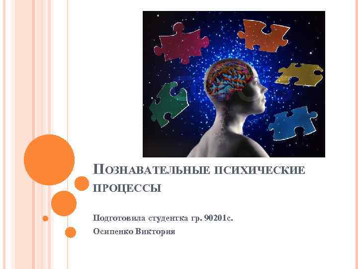 ПОЗНАВАТЕЛЬНЫЕ ПСИХИЧЕСКИЕ ПРОЦЕССЫ Подготовила студентка гр. 90201 с. Осипенко Виктория 