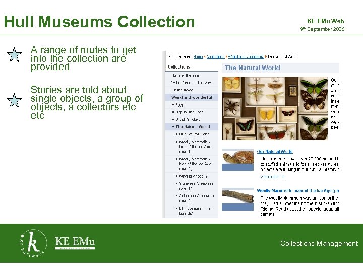 Hull Museums Collection KE EMu Web 9 th September 2008 2 September 2005 A
