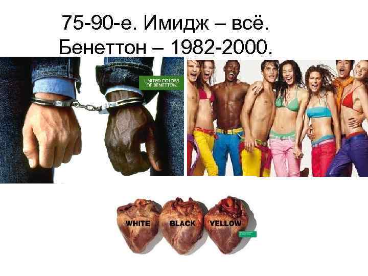 75 -90 -е. Имидж – всё. Бенеттон – 1982 -2000. 