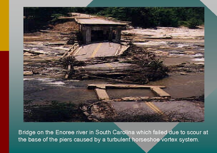 Bridge on the Enoree river in South Carolina which failed due to scour at