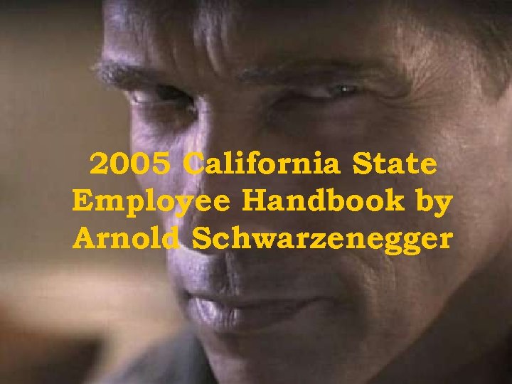 2005 California State Employee Handbook by Arnold Schwarzenegger 