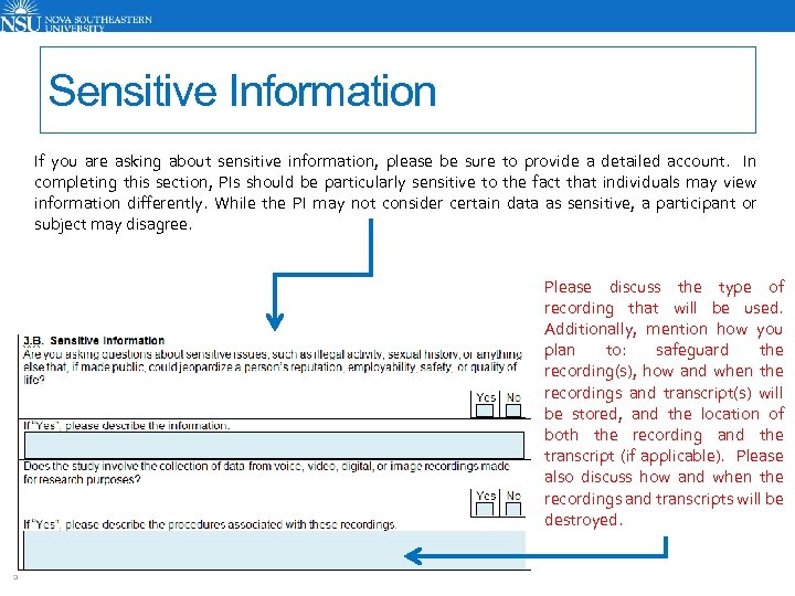 Sensitive Information If you are asking about sensitive information, please be sure to provide