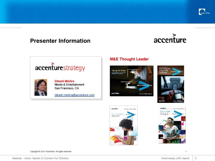 Webinar - Video Games & Content For Children Wednesday 25 th March 5 