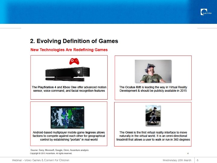 Webinar - Video Games & Content For Children Wednesday 25 th March 8 
