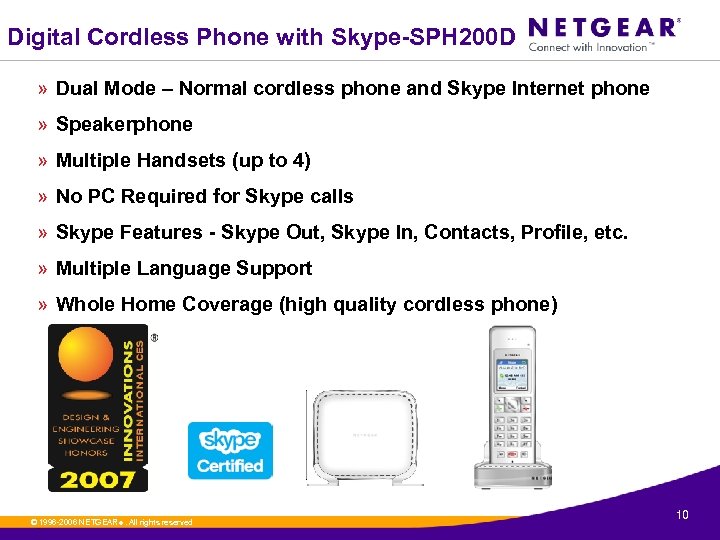 Digital Cordless Phone with Skype-SPH 200 D » Dual Mode – Normal cordless phone