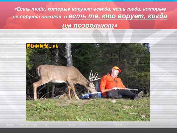  «Есть люди, которые воруют всегда, есть люди, которые не воруют никогда и есть