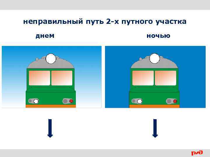 неправильный путь 2 -х путного участка днем ночью 