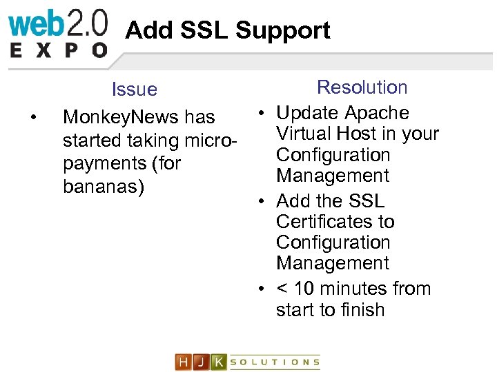 Add SSL Support • Issue Monkey. News has started taking micropayments (for bananas) Resolution