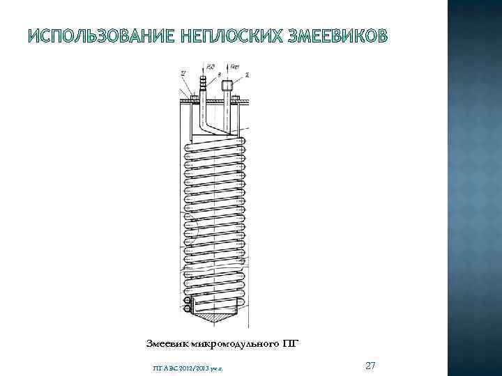 Змеевик микромодульного ПГ ПГ АЭС 2012/2013 уч. г. 27 