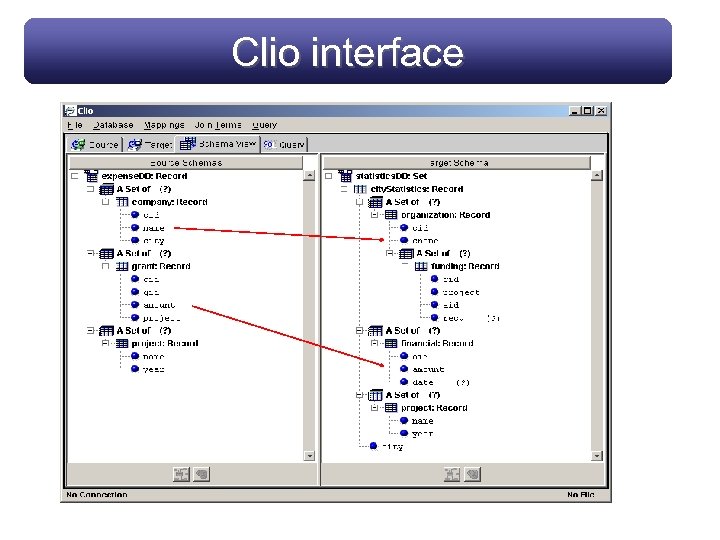 Clio interface 