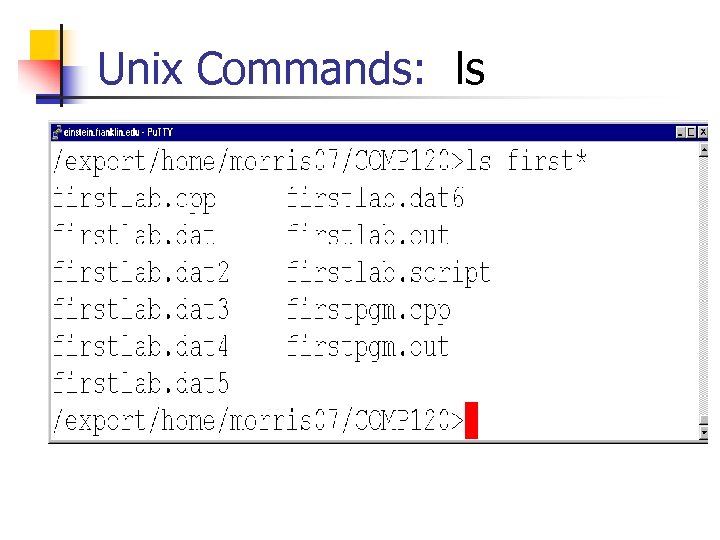 Unix Commands: ls 