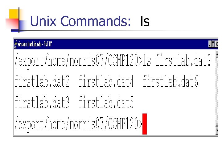 Unix Commands: ls 