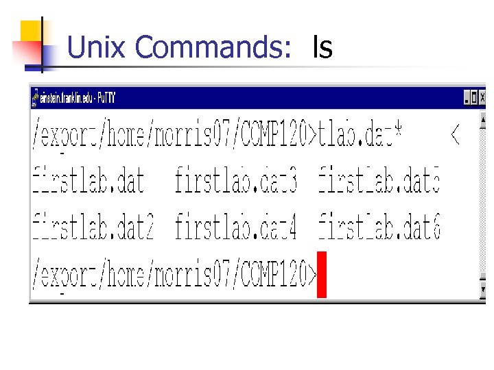 Unix Commands: ls 