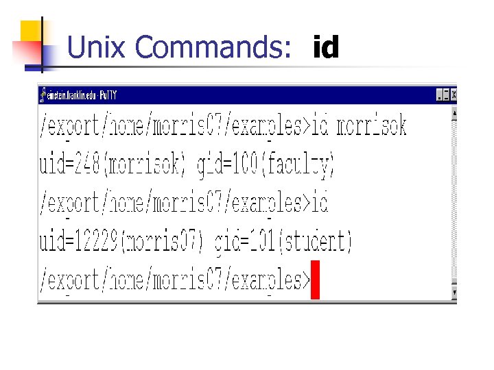 Unix Commands: id 