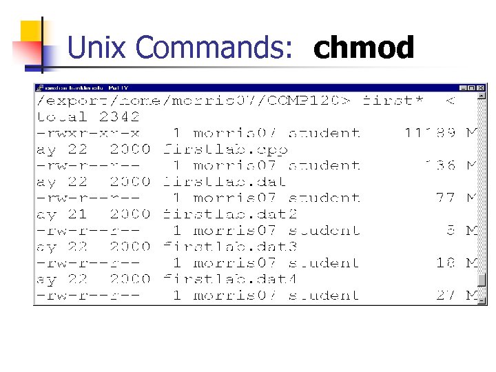 Unix Commands: chmod 
