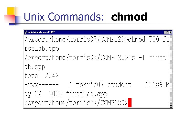 Unix Commands: chmod 