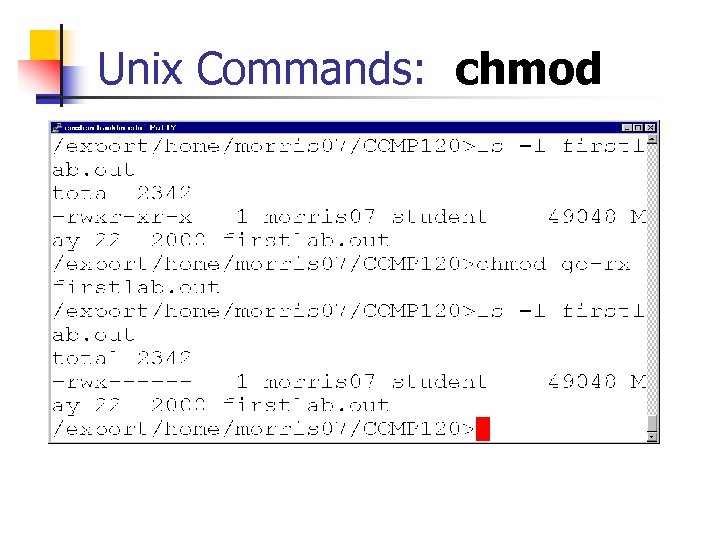 Unix Commands: chmod 