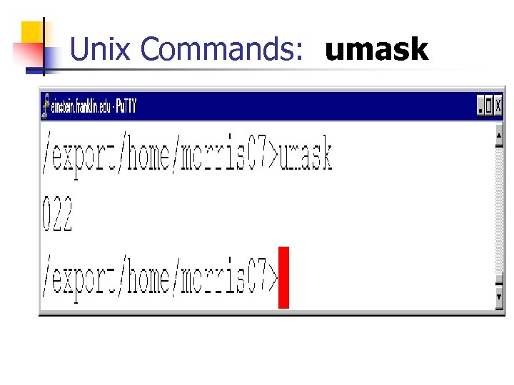 Unix Commands: umask 