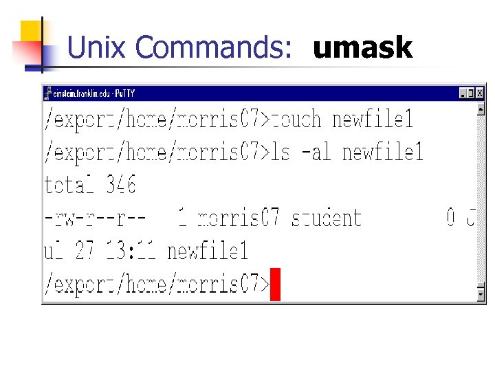Unix Commands: umask 