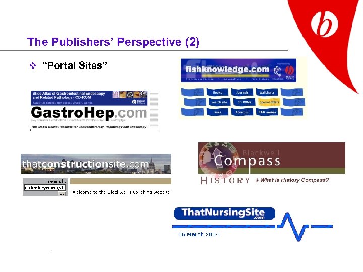 The Publishers’ Perspective (2) v “Portal Sites” 