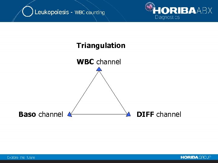 Leukopoïesis - WBC counting Triangulation WBC channel Baso channel DIFF channel 