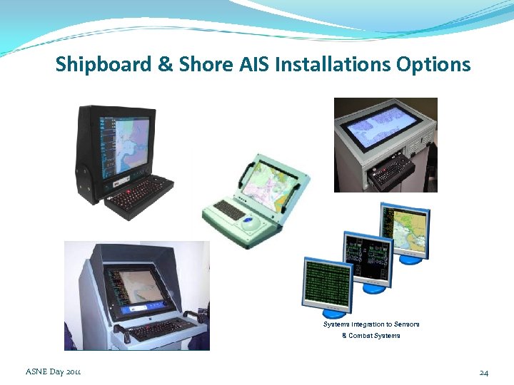 Shipboard & Shore AIS Installations Options Systems Integration to Sensors & Combat Systems ASNE