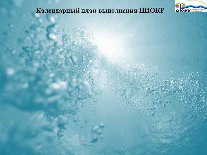 Календарный план выполнения НИОКР 