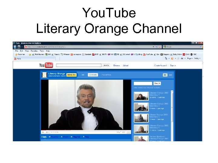 You. Tube Literary Orange Channel 