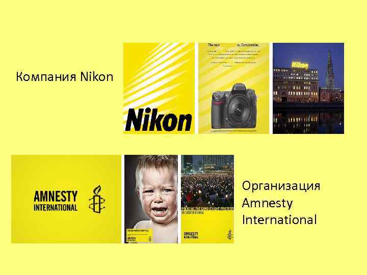 Компания Nikon Организация Amnesty International 