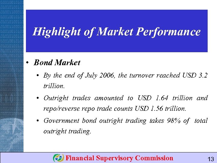 Highlight of Market Performance • Bond Market • By the end of July 2006,