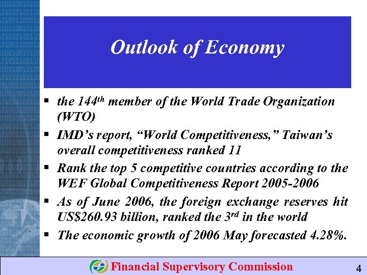 Outlook of Economy § the 144 th member of the World Trade Organization (WTO)
