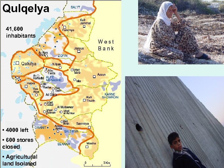 Qulqelya 41, 600 inhabitants • 4000 left • 600 stores closed • Agricultural land