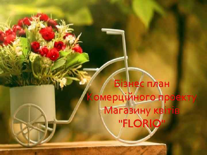 Бізнес план Комерційного проекту Магазину квітів "FLORIO" 